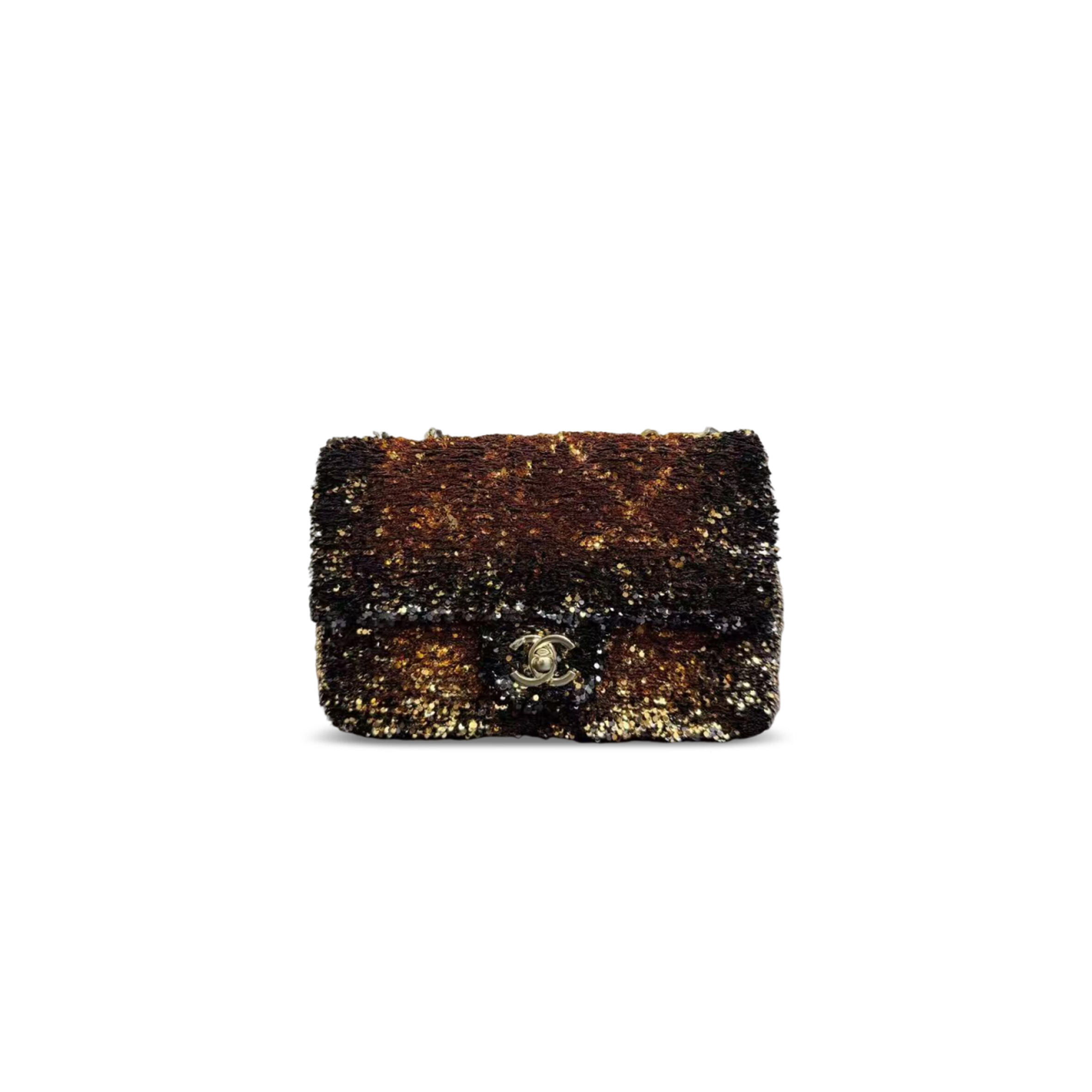 CHANEL MASTER 25B SEQUIN FLAP BAG (21*14*8cm)